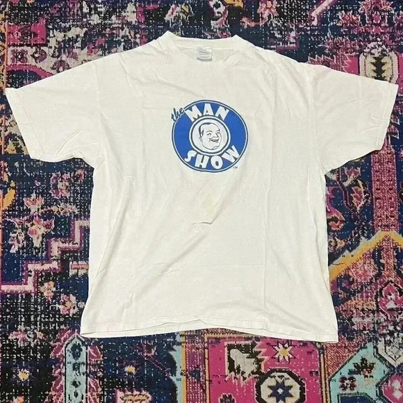The Man Show Vintage White T-Shirt Tee Size XL - Picture 1 of 3